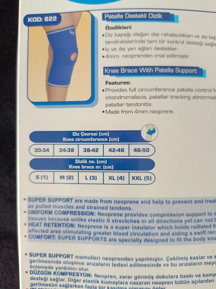 Mavi Patella Destekli Elastik Dizlik - Görsel 3