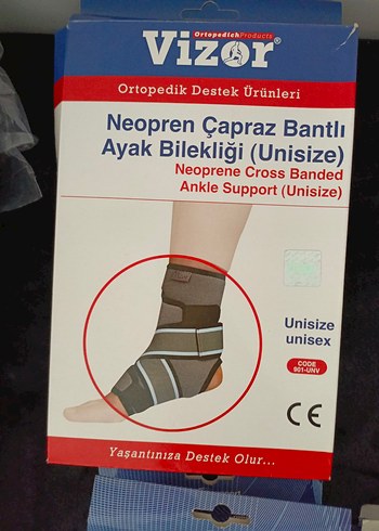 Vizor Neopren Çapraz Bantlı Ayak Bilekliği Unisex