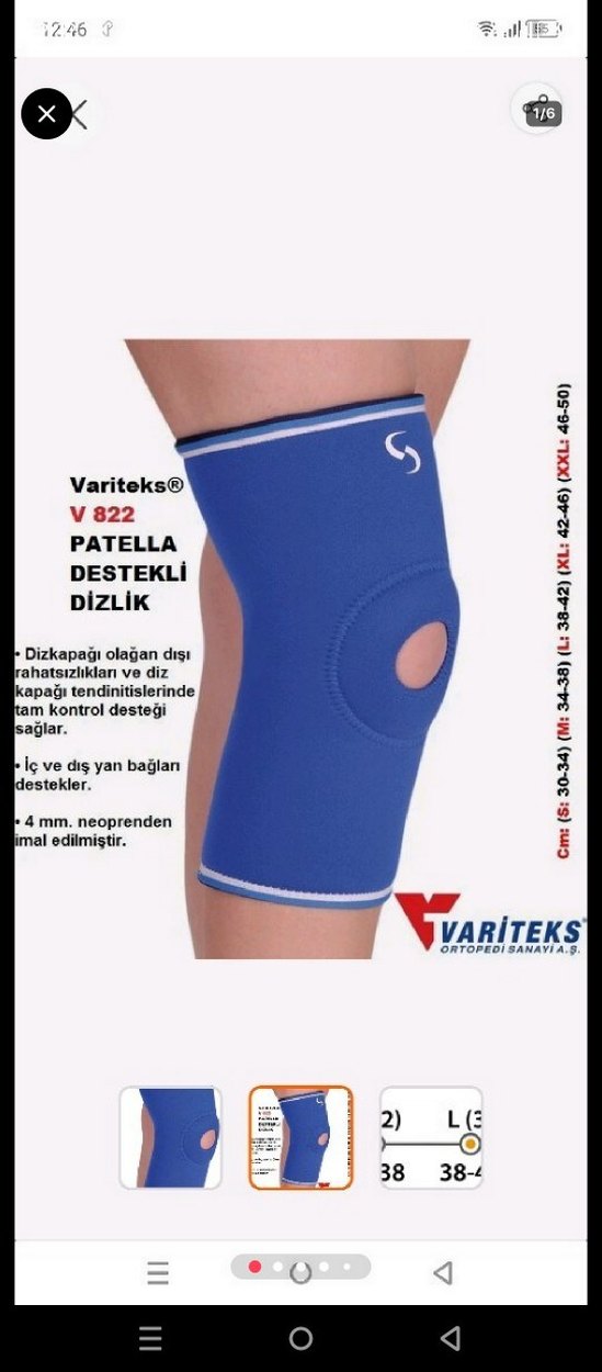 Variteks Mavi Elastik Dizlik - V834 - Görsel 4