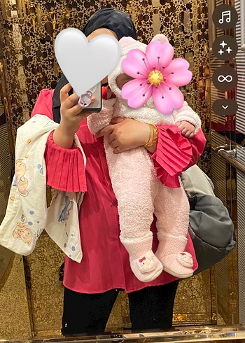 Patikli Pembe Kapüşonlu Kız Bebek Tulum - Görsel 4