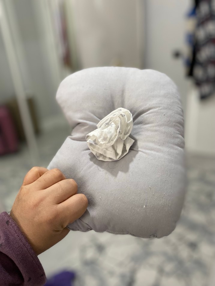 Gri Yıldız Desenli Emzirme ve Hamile Yastığı - Görsel 2