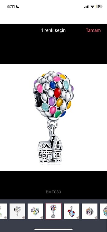 Disney Up-Ev ve Balonlar Charm