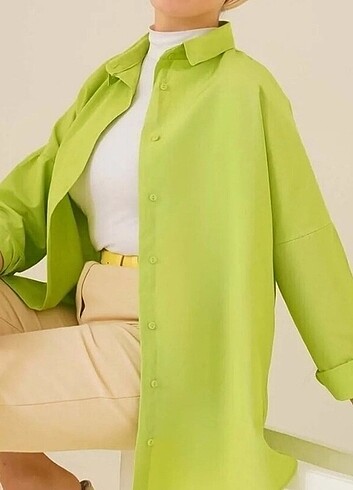 Yeşil basic gömlek 