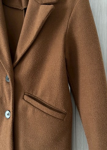 Kahverengi Düğmeli Klasik Kaban - Görsel 7