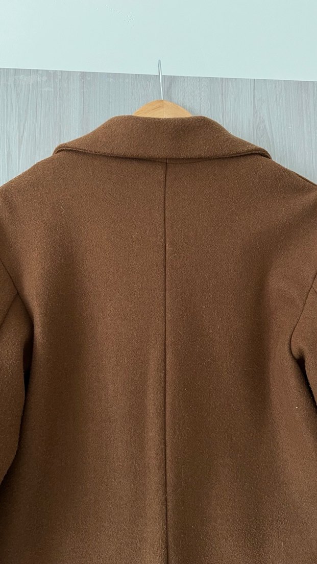 Kahverengi Düğmeli Klasik Kaban - Görsel 5