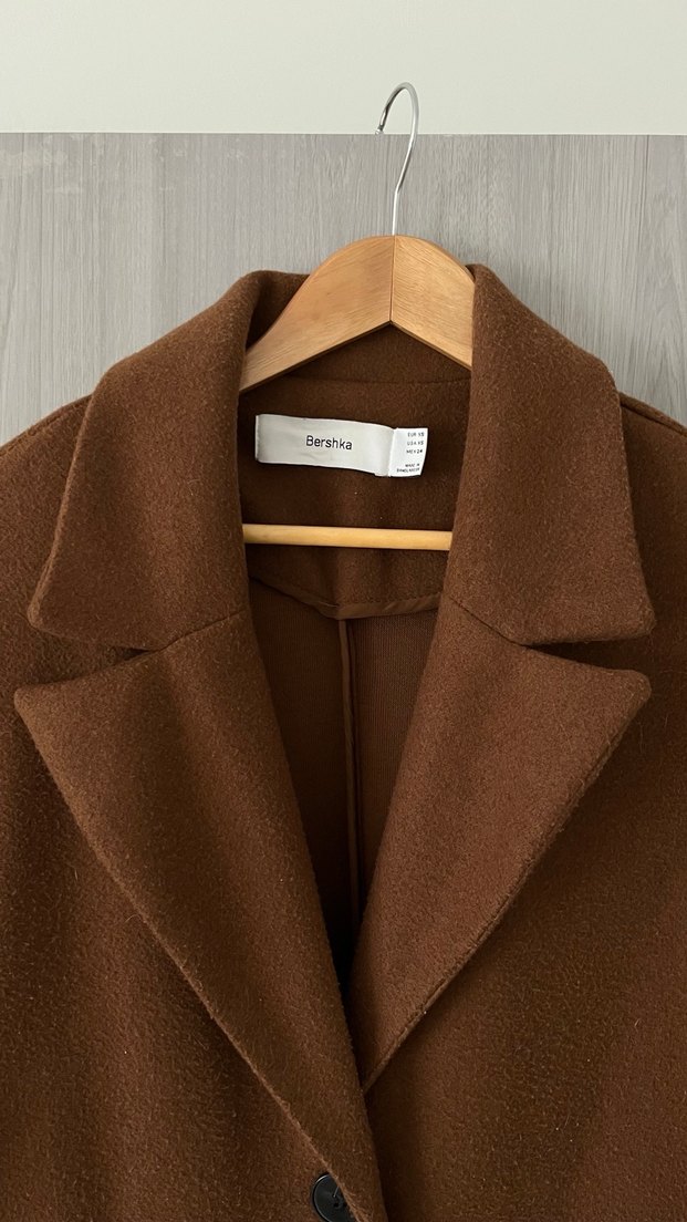 Kahverengi Düğmeli Klasik Kaban - Görsel 2