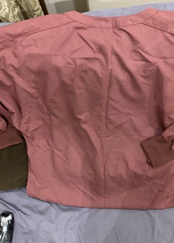40 Beden Düğmeli Pembe Keten Kadın Gömlek