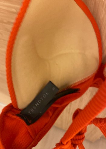 Kırmızı Strappy Mini Bikini Üstü - Görsel 3