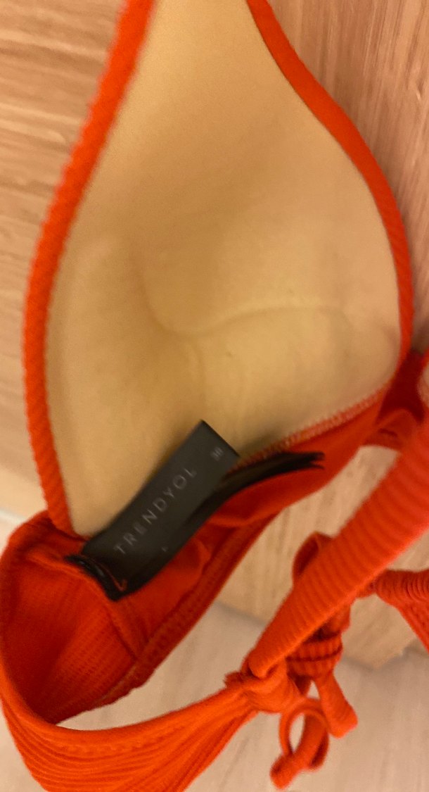 Kırmızı Strappy Mini Bikini Üstü - Görsel 3