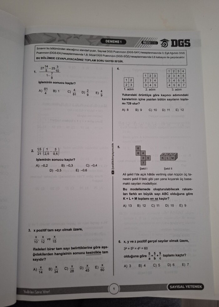 DGS 2024 3 deneme yediiklim  - Görsel 4