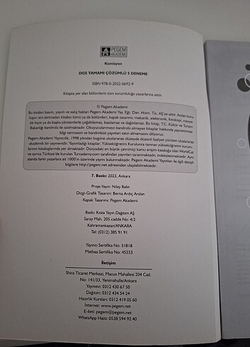 DGS 5 li deneme tamamı çözülü kitap - Görsel 3