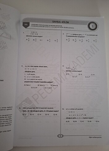 DGS 5 li deneme tamamı çözülü kitap - Görsel 6