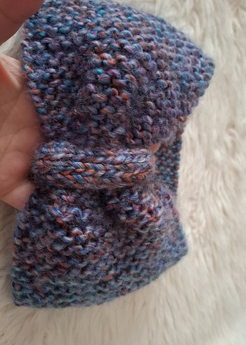 Çok Renkli Örgü Bohem Saç Bandı - Görsel 2