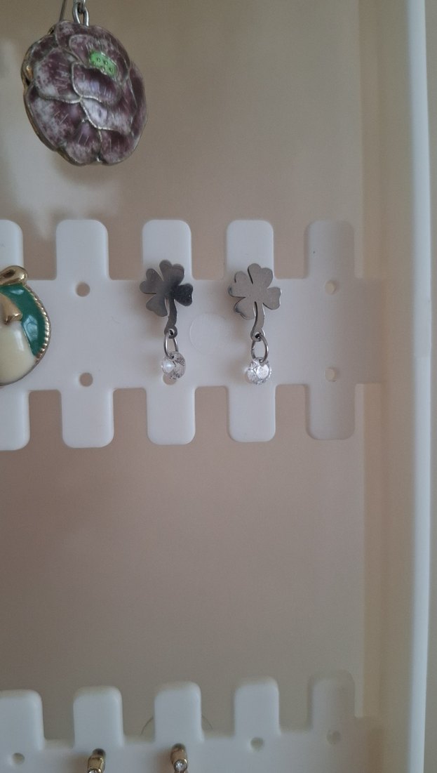 silver rengi Mini Kadın Küpe - Görsel 2
