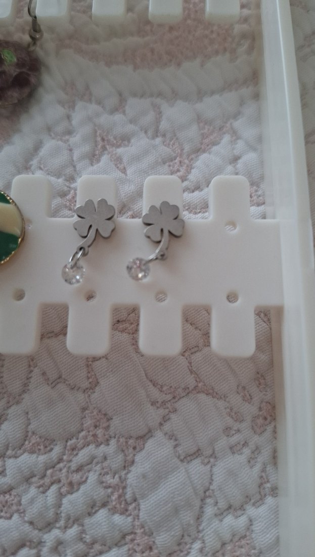 silver rengi Mini Kadın Küpe - Görsel 3