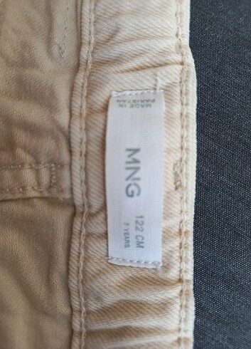 6-9 Ay Beden camel Renk Mango kız çocuk denim bej etek