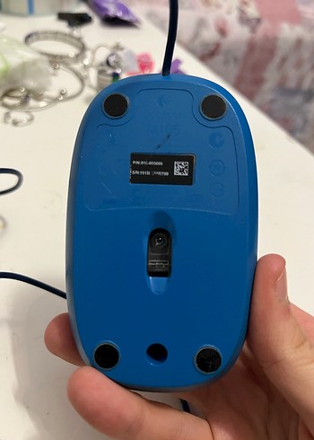 Logitech Kablolu Mavi Bilgisayar Mouse - Görsel 3