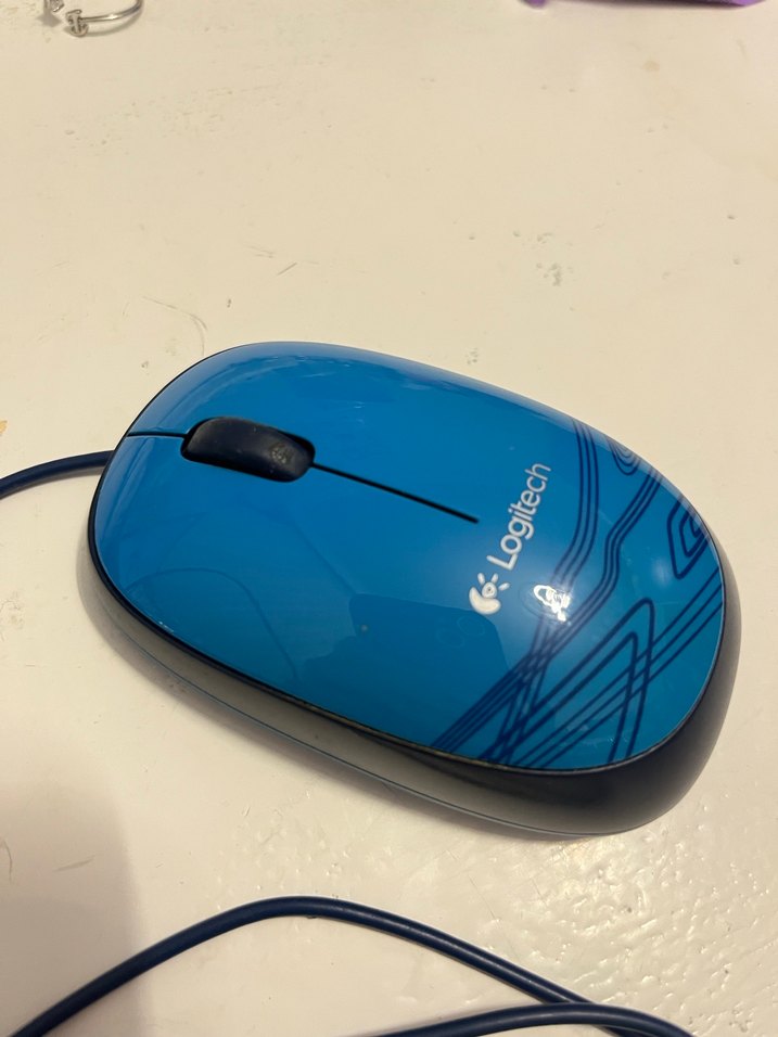 Logitech Kablolu Mavi Bilgisayar Mouse - Görsel 2