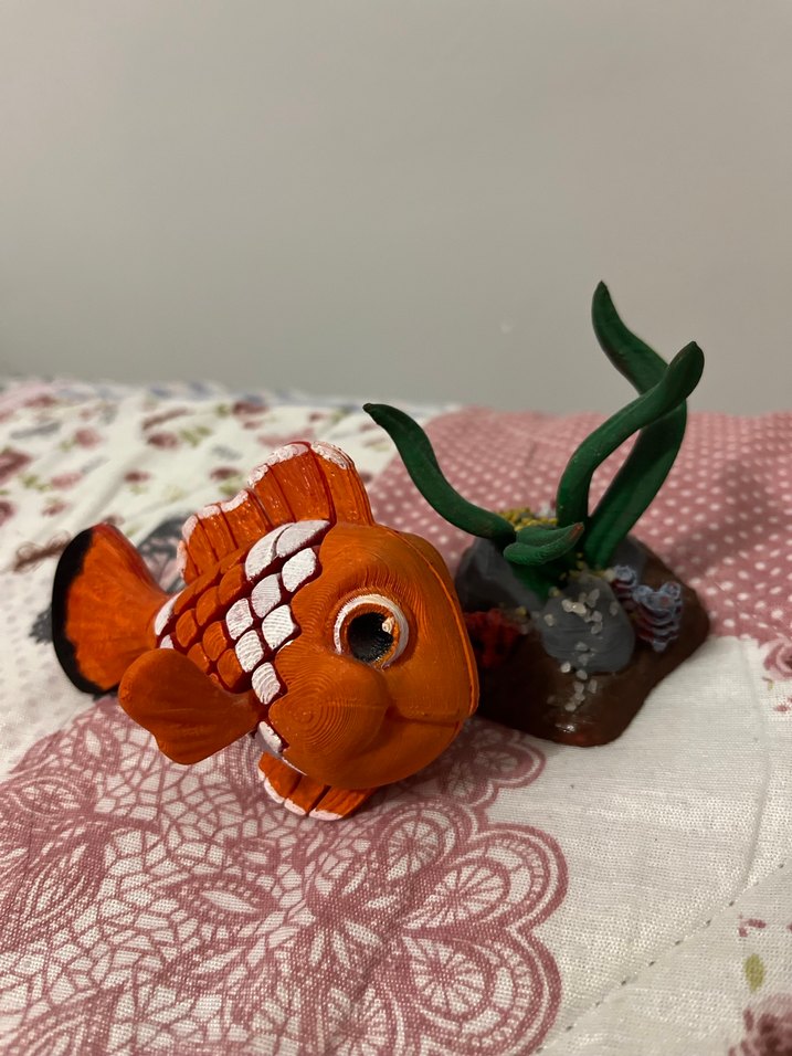 Renkli Turuncu Balık Figür - Görsel 5