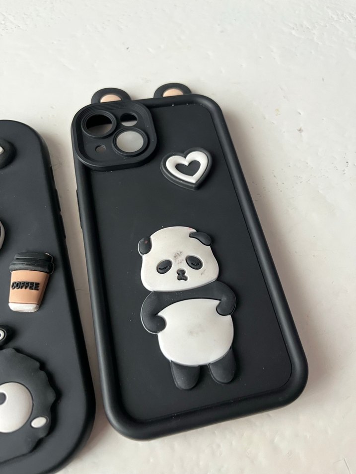 Düğmeli Siyah Gotik Telefon Kılıfı - Görsel 2