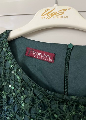 Uzun Kollu Yeşil Abiye Elbise - Görsel 2