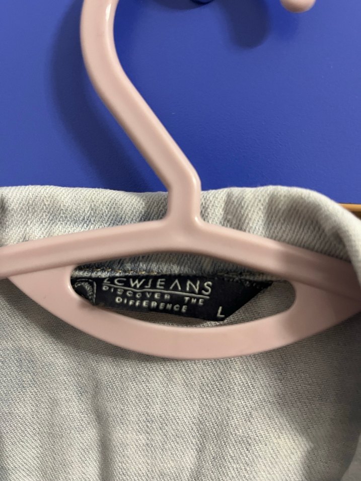 Kadın Mavi Batik Desenli Kolsuz Denim Ceket - Görsel 2