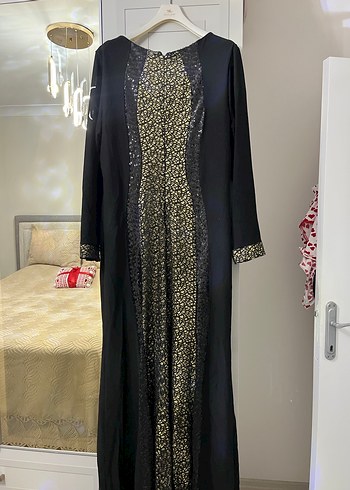 Siyah Yılan Desenli Uzun V Yaka Balık Elbise - Görsel 2