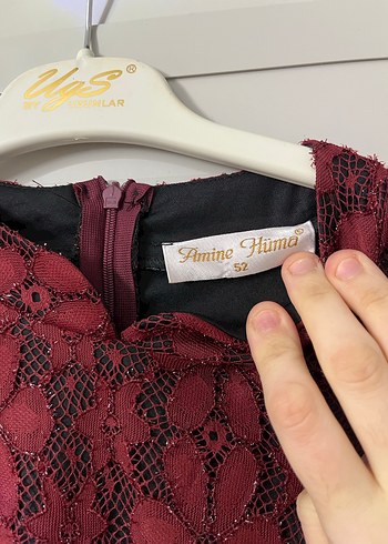 Bordo Yılan Desenli Uzun Elbise - Görsel 6