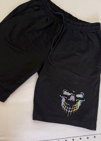 Siyah Bağcıklı Mini Rock Punk Şort - Görsel 2