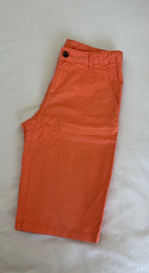 Parlak Turuncu Erkek Midi Şort Kemerli - Görsel 4