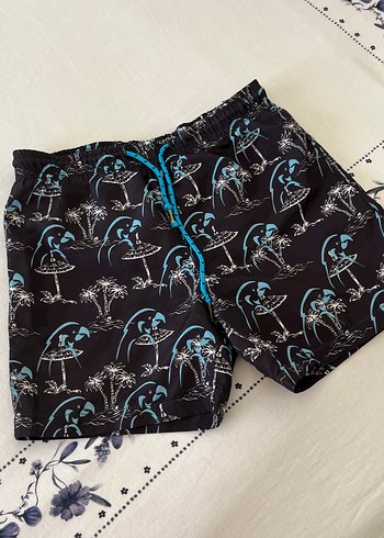 Mavi Baskılı Erkek çocuk  Mini Şort - Görsel 3