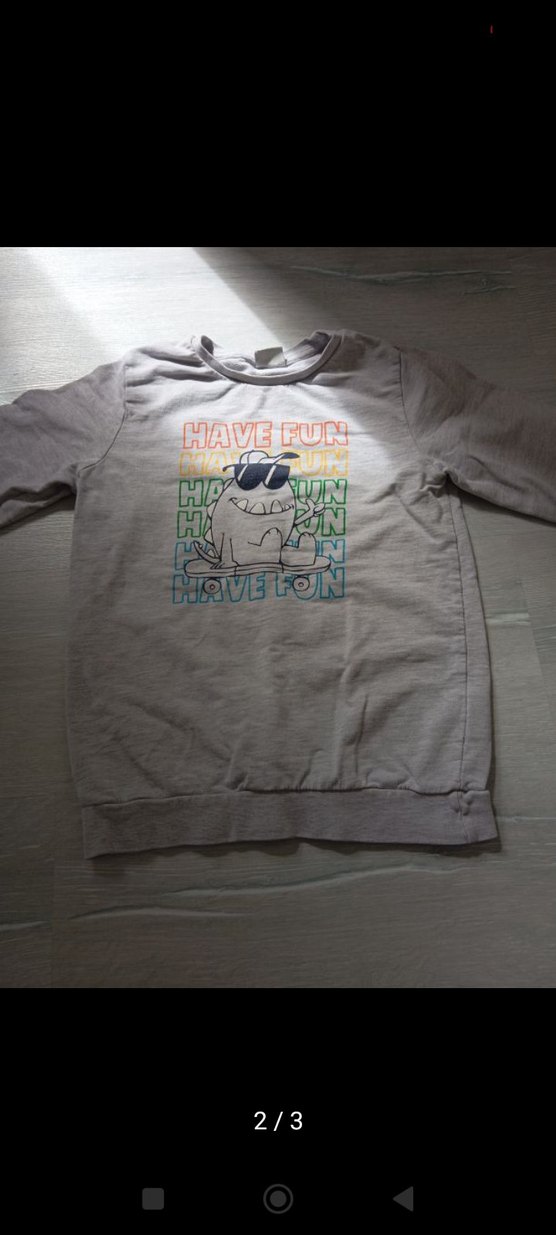 Gri Erkek Çocuk Uzun Kollu Sweatshirt - Görsel 2