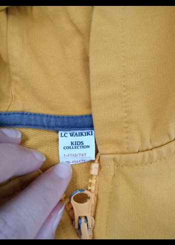 Sarı Kapüşonlu Erkek Çocuk Sweatshirt - Görsel 3