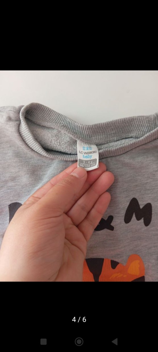 Gri Bebek Erkek Uzun Kollu Sweatshirt ve Pantolon Takımı - Görsel 4