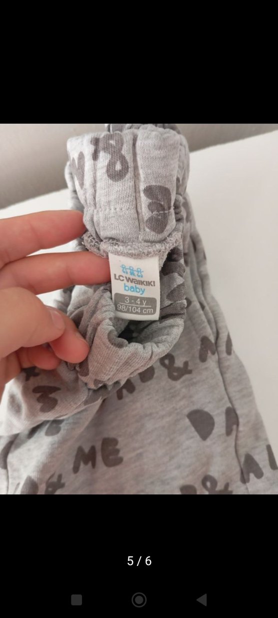 Gri Bebek Erkek Uzun Kollu Sweatshirt ve Pantolon Takımı - Görsel 5