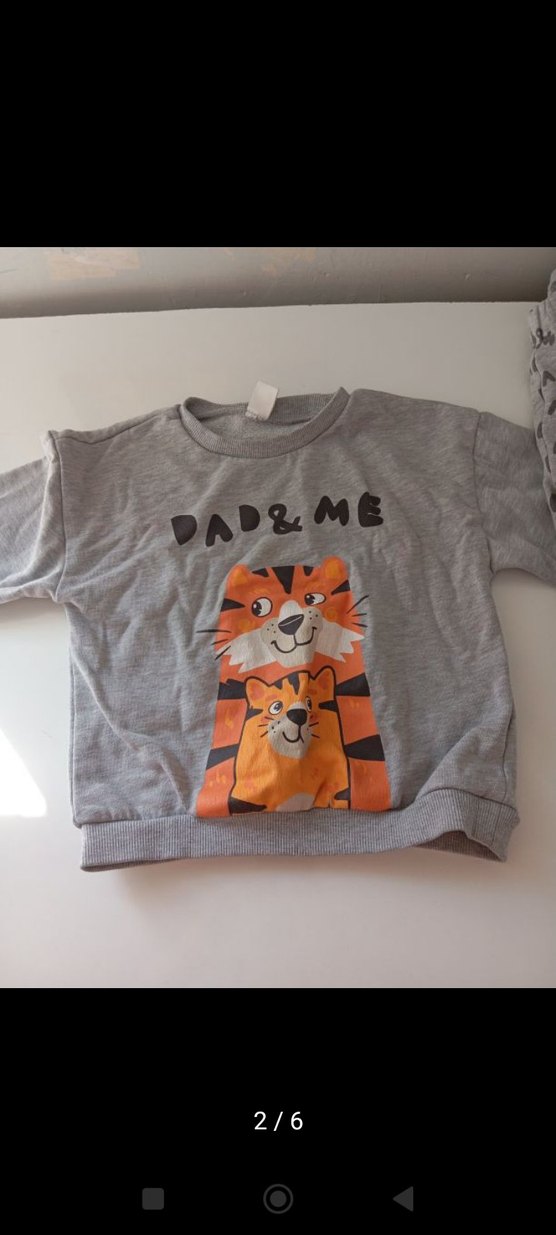 Gri Bebek Erkek Uzun Kollu Sweatshirt ve Pantolon Takımı - Görsel 2