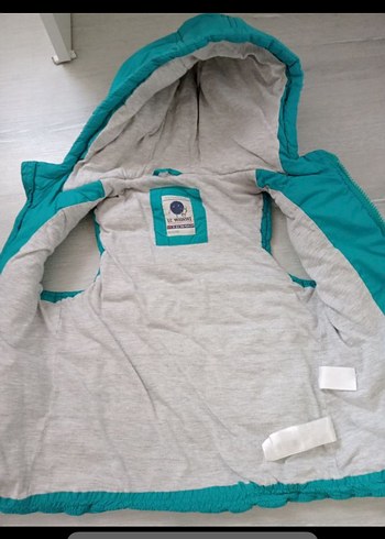 Kapüşonlu Erkek Çocuk Turkuaz Yelek - Görsel 3