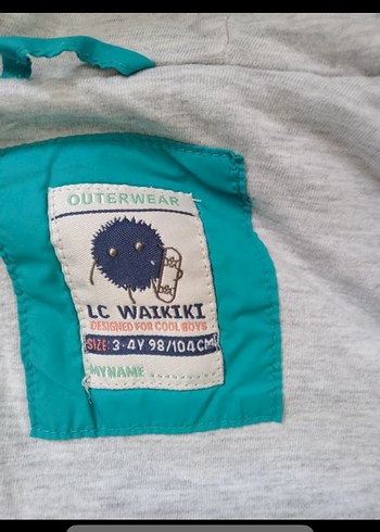 Kapüşonlu Erkek Çocuk Turkuaz Yelek - Görsel 4