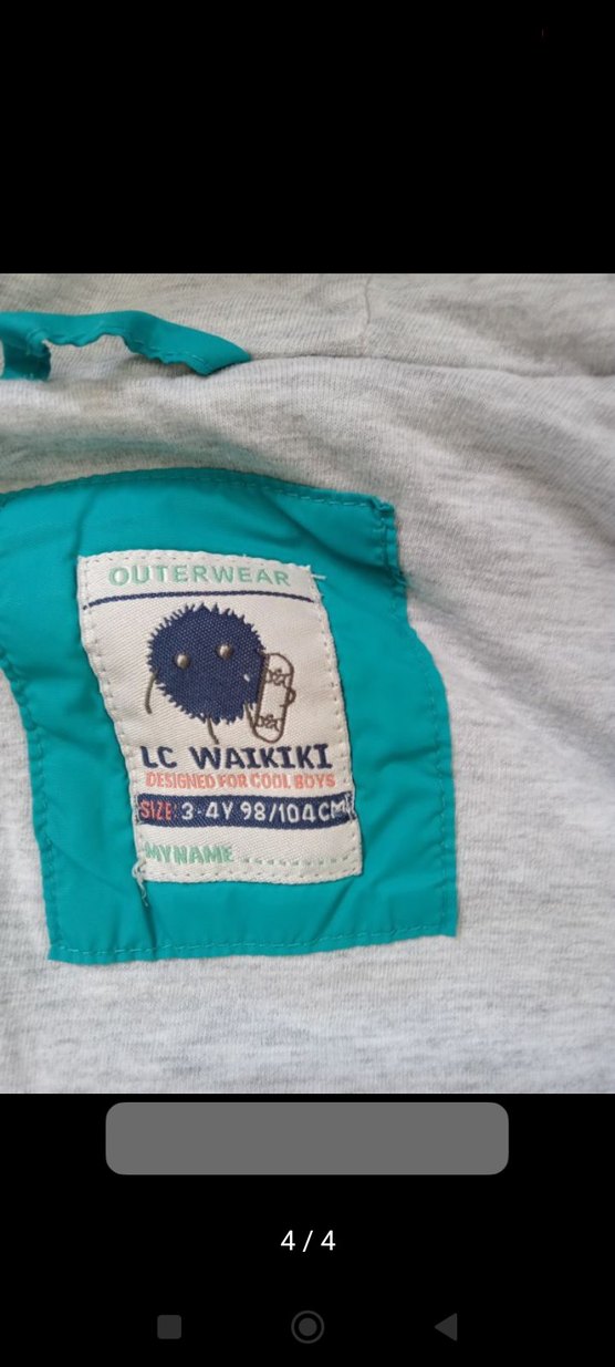 Kapüşonlu Erkek Çocuk Turkuaz Yelek - Görsel 4