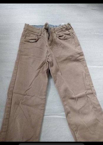 Bej Kemerli Erkek Çocuk Keten Pantolon - Görsel 2