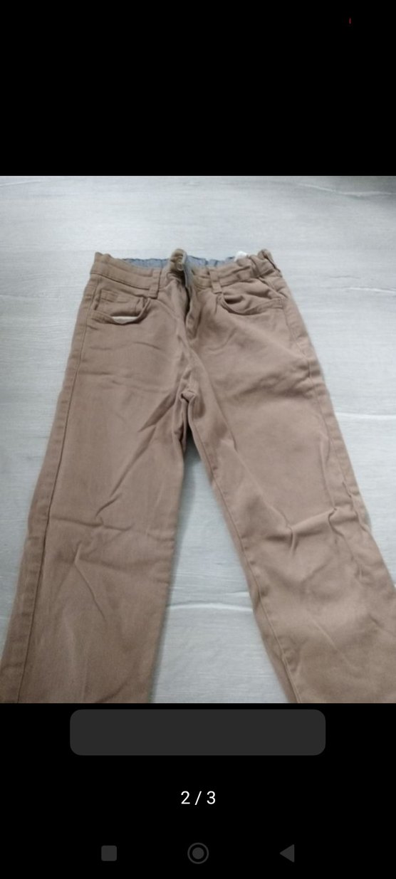 Bej Kemerli Erkek Çocuk Keten Pantolon - Görsel 2