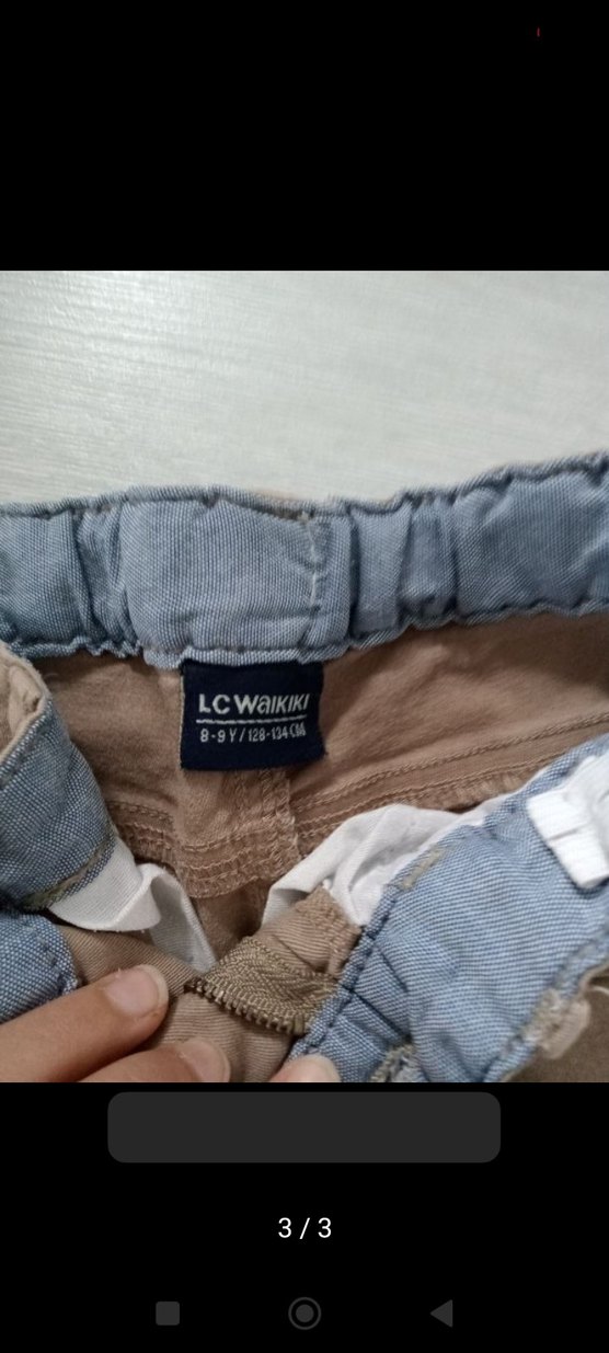 Bej Kemerli Erkek Çocuk Keten Pantolon - Görsel 3