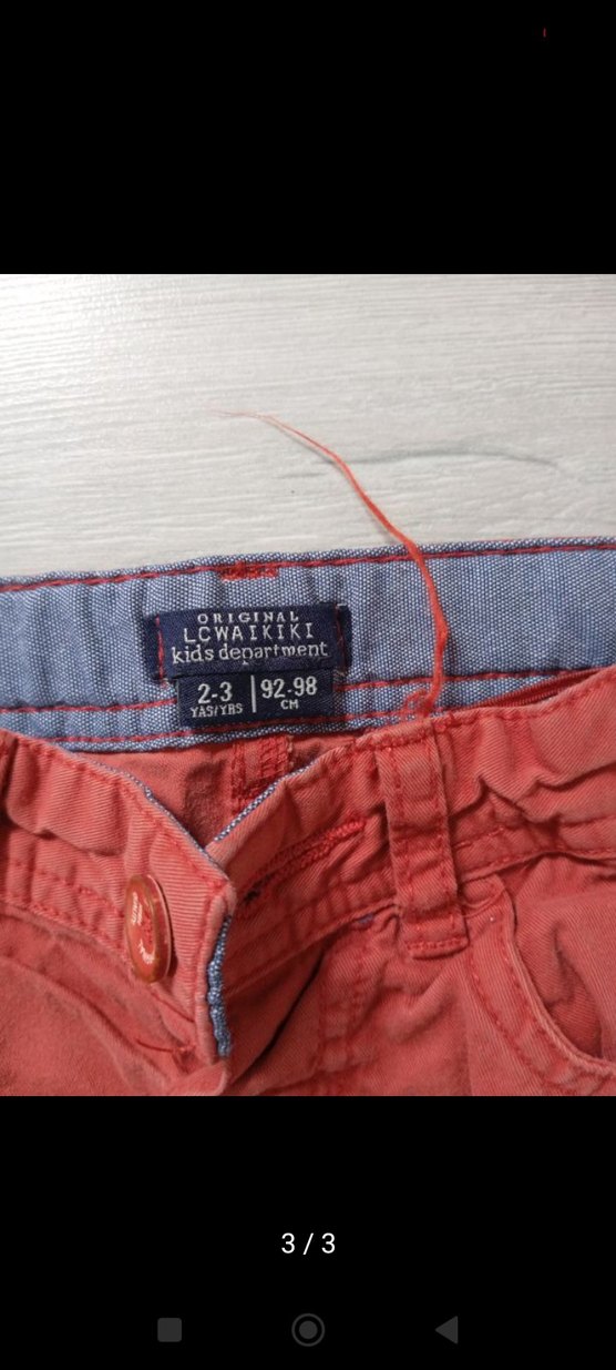 Erkek Çocuk Kırmızı Denim Pantolon - Görsel 3