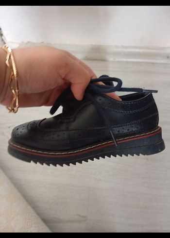 Koyu Mavi Erkek Çocuk Bağcıklı Ayakkabı - Görsel 3