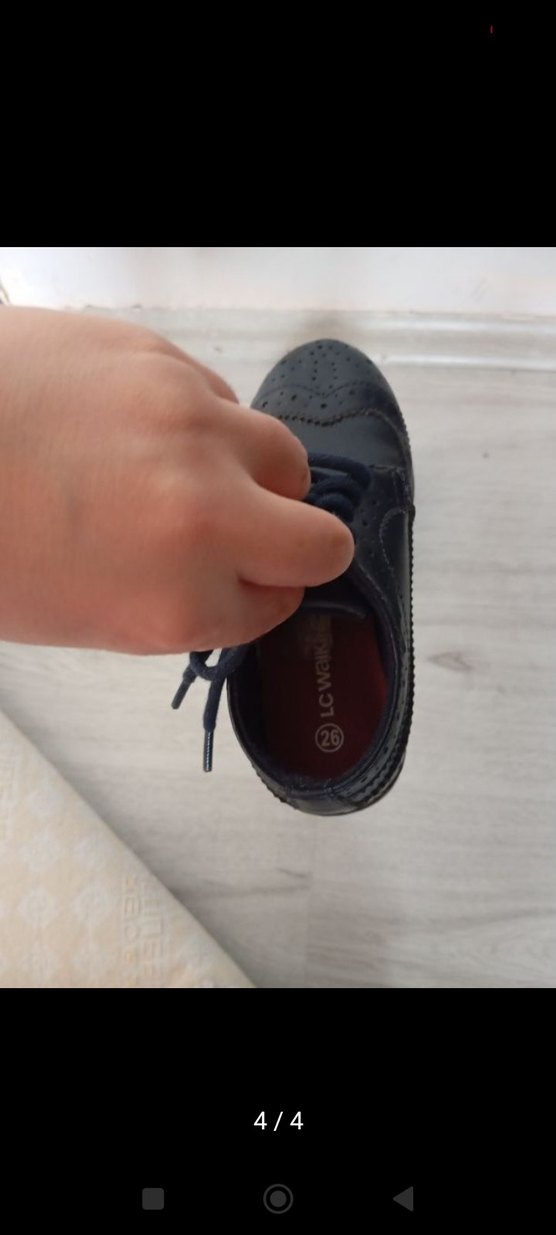 Koyu Mavi Erkek Çocuk Bağcıklı Ayakkabı - Görsel 4