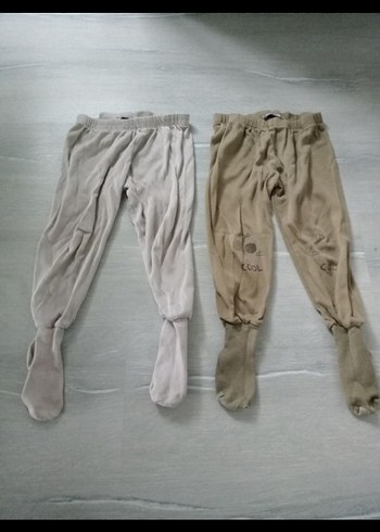 erkek Çocuk Bej ve Gri Rahat Tayt - Görsel 2