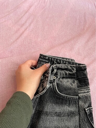 xs Beden gri Renk Siyah jean