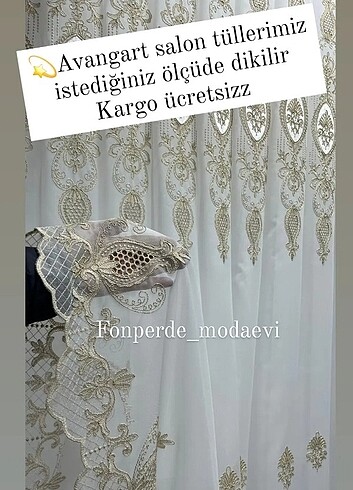 İŞLEMELİ salon tüllerimiz 