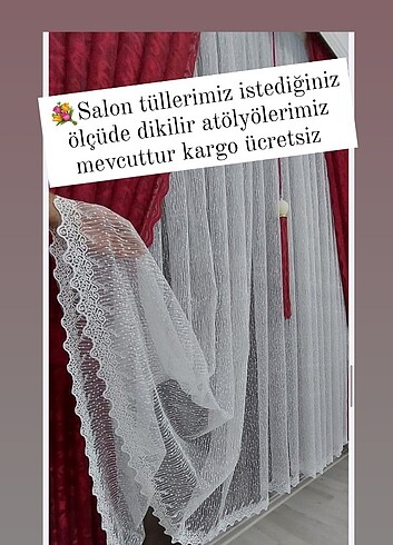 İki kanat fon istediğiniz ölçüde perdeler 