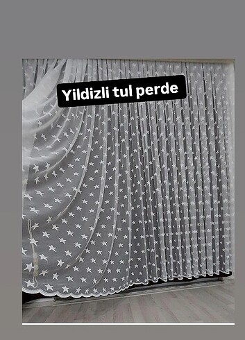 Yildizli tul perde